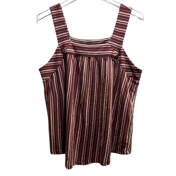 Lucky Brand Tops - Lucky Brand Striped Square Neck Tank Top Size Large